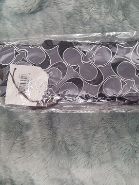 Coach Black & Gray Signature Print Scarf